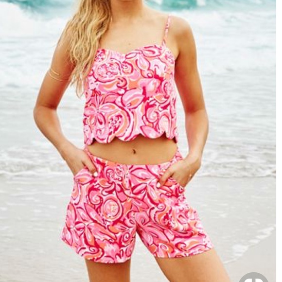 🆕Lilly Pulitzer Ivy Crop Top & Short Set Size: 2 - Picture 5 of 5